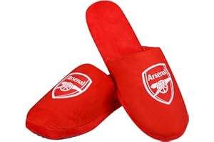 FOCO Offiziell lizenzierte Arsenal FC Fußball-Hausschuhe für Herren, geteilte Farben, Größe M 42-42, Arsenal FC, 40/42 EU