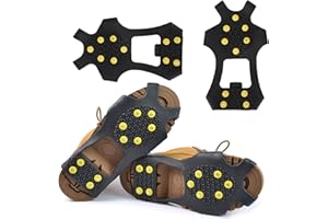 DIKO 1 para kolców do butów, zaczepy do butów, raki z 10 kolcami, antypoślizgowe kolce do butów dla kobiet, mężczyzn i dzieci