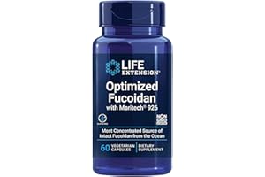 Life Extension, Fucoidan Optimizado con Maritech, Extracto de Wakame, 60 Cápsulas veganas, Probado en Laboratorio, Sin Gluten, Vegetariano, Sin Soja, No GMO