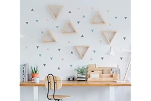 MILUKA Vinilos de Pared Decorativos -84 uds-Triangulos Azules - Pegatinas Pared Decorativas para Decoracion Habitacion Infantil, Habitacion Bebe - Sticker Pared Decoracion hogar - Azul -