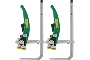 MICROJIG MatchFit Ratschenklemme, 2 Stück, 17,8 cm Kapazität, Anti-Schwenkfeder, Schnellspann-Auslöser, No-Mar Klemmpad, kompatibel mit Schwalbenschwanzsystem und Führungsschienen, DVC-700RAPX2