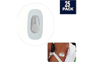 BaBallet 25-Pack Dexcom G6 CGM Patches, Pre Cut Clear Waterproof Adhesive Patches, Hypoallergenic Tape, Dexcom CGM Sensor Protection Stickers for Diabetics