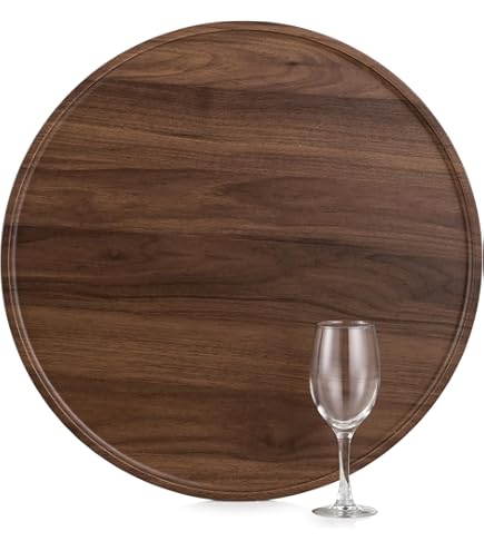 Clayre & Eef Decoratie Dienblad 35 cm Bruin Hout Rond Serveerschaal