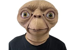 LePyCos LLH E.T. - Máscara de disfraz extraterrestre de la película de anime, Halloween, cosplay, fiesta, accesorios de disfraz