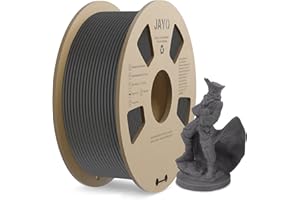 JAYO Matowy filament PLA 1,75 mm, filament do drukarki 3D, szpula 1,1 kg, szary, matowy PLA, bez połysku, matowa tekstura, materiały do drukowania 3D