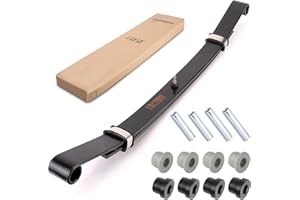 10L0L Carrello da golf Heavy Duty anteriore 2-Leaf Spring Kit con boccole e manicotti per Club Car DS & Precedent 1981-Up, OEM 103628801