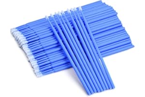 JOYAN 100 Stück Einweg Wimpernverlängerung Pinsel, Micro Applikatoren Pinsel Make-up Reinigungsstäbchen Applikator, Microbürsten Wimpernbürste Wimpernlifting Zubehör für Makeup (Blau)