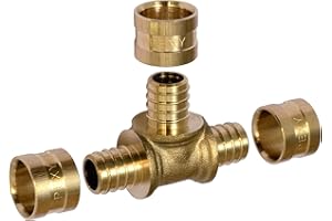 COMAP Raccord PER à glissement - Té égal - Diamètre ⌀16x1,5 mm - Pexy pour Tubes PER - 4297