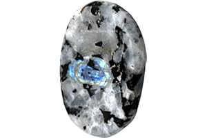 AMAZING GEMSTONE Piedra lunar arcoíris Piedra de preocupación de pulgar de cristal - Cristal natural y piedras curativas
