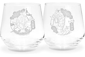 ABYSTYLE Pokémon Magicarpe & Léviator Indifférent Lot de verres transparent Verre
