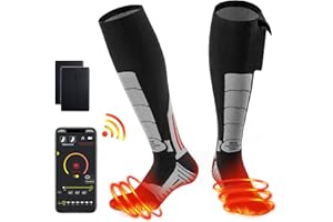 ZUMLLOMA Calcetines Calefactables con Bateria Recargables, 2X 5000mAh, Calcetin Calefactable ​para Mujer y Hombre, Calcetines Electricos Calefactables para Esquiar, Pescar, Caza, Motocicleta
