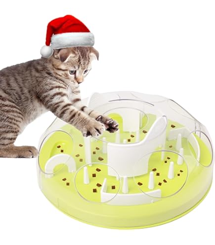 BINYI Katzen Fummelbrett - Interaktives Intelligenzspielzeug Mit Ball Und Maus