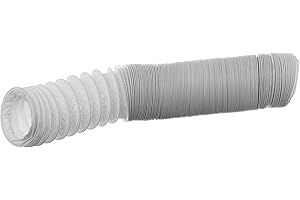 LIRAST Ø 80mm / 6m Tuyau D'évacuation D'air en PVC Flexible - Tuyau de Ventilation pour Climatisation, Sèche-linge, Hotte