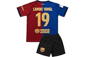 Qycksouth Lamine Yamal Barcelona nr 19 dziecięca koszulka piłkarska, koszulka piłkarska na sezon 2024, koszulka sportowa, koszulka treningowa, koszulka piłkarska dla dzieci, z szortami, piłka nożna (4