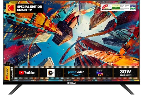 Kodak 80 cm (32 inches) Special Edition Series HD Ready Smart LED TV 32SE5001BL (Black)