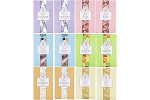 NUDFSY 12 Pack Wardrobe Fresheners, Drawer Fresheners, Scented Sachets Wardrobe Air Freshener for Drawers Closets Room Wardrobe Bathrooms(Jasmine, Lavender, Rose, Ocean, Lily, Lemon)