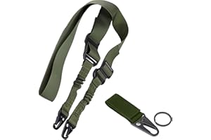 RIMFLY Correa Ajustable Airsoft para Rifle Pack 2 Táctica Point Sling 2 Puntos Multiusos Armas Cuerda Paintball Cinta de Sujeción Paracord Sistema de Hombro Elastico Caza y Deportes Aire Libre