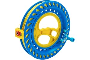 Zatixbu draksladd av rostfritt stål – 300 m robust draksladd spole med säkerhetslås, justerbar linnelängd, ergonomiskt handtag, utomhus-kite-tillbehör