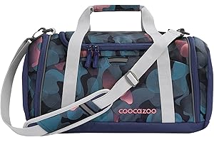 ‎COOCAZOO coocazoo Sporttasche „Cloudy Peach“, rosa-blau, Hauptfach, Nasswäschefach, Seitentasche, Reflektoren, 20 Liter, ab der 3. Klasse