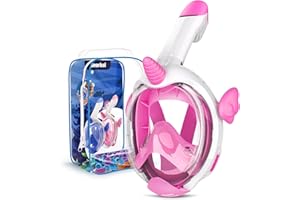 Dancial, máscara de Buceo para niños, Máscara de esnórquel para niños, 180° HD, antivaho y antifugas, máscara de Buceo, máscara de Buceo, Juego de esnórquel para 4-12 años