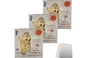 Mago Merlini il Pane Carasau o Carta Musica Sardisches Brot 3er Pack (3x500g) + usy Block