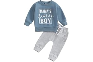Carolilly Ensemble Vêtement Bébé Garçon de 2 Pcs, T-Shirt + Pantalon ou Shorts Taille Elastique avec Poches