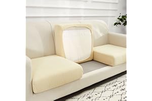 WEJOY Fodera cuscino sedile divano, protezione cuscino seduta elasticizzata, fodera cuscino elastico, fodera fodera per cuscino sedile divano, tessuto antiscivolo tartan