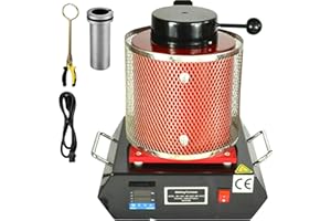 BananaB 2kg Digitale Schmelzofen Maschine Schwarz Automatischer Schmelzofen 1750 W Goldschmelzender Ofen Schmelzofen Elektrisch für Schmuck