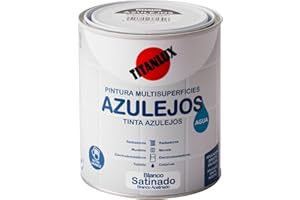 Titanlux Esmalte azulejos al agua Satinado Blanco 750 ml
