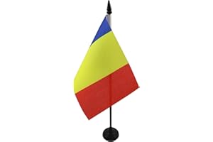 AZ FLAG Bandiera Da Tavolo Romania 15X10Cm - Piccola Bandierina Rumena 10 X 15 Cm