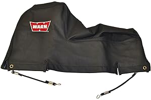 WARN 13916 Soft Winch Cover with Bungee Cord Fasteners for 9.5xp, XD9000, M6000, and M8000 Winches