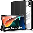 DUZZONA Custodia per Xiaomi Mi Pad 5/Mi Pad 5 Pro 11 pollici 2021, Antiurto Sottile Case Posteriore Trasparente Cover con Aut