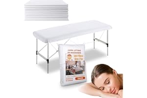 BEST QUALITY PIMPAM FACTORY 100% GUARANTEED PimPam Factory - (Pack 10) CopriLettino da Massaggio Regolabile - 120x220cm - Made in UE - Lenzuola Usa e Getta - 100% Riciclabile - Copri Lettino da Massaggio - Repellente ai liquidi