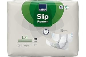 ABENA Slip Premium All-In-One Incontinence Protector, Eco-Labelled Womens & Mens Pads - Large (100-150cm Waist), 4000ml Absorbency, 18PK