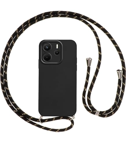 Vauki Cover Con Cordino Per Xiaomi Redmi Note 13 Pro 5G E Poco X6 5G – Custodia Trasparente In TPU + PC Con Tracolla Resistente (18 Kg)