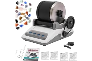 XYCFMDFTZ Rock Tumbler-kit, stenslipmaskin med 9 smyckesfynd