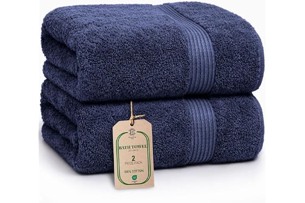 HomeBurg Luxe set med 2 badhanddukar – stora, mjuka och absorberande, hållbara, skonsamma mot huden, maskintvättbara, 65×137 cm