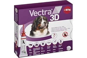 Vectra Vectra 3D Spot-on Solution 3 pipettes 8 ML pour Chiens 40 kg Rouge