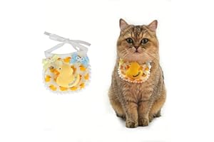 Hjvvr Pet Bib,Cat Collar Decoration,Adjustable Cat Scarf Neckwear with Bow