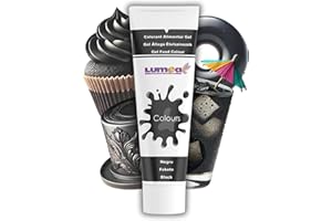 ‎DEKOZAUBER24 Dekozauber24 Lebensmittelfarbe schwarz, Gel, 30g, vegan, zuckerfrei, essbare, schwarze Lebensmittelfarbe für Fondant, Marzipan, Buttercreme, Getränke und mehr - essbare Tortendeko