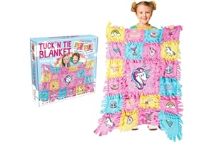 EDUMAN Kit coperta in lana senza cuciture Kit per realizzare una coperta con cravatta fai-da-te per bambini dai 6 anni in su Trapunta in lana annodata Regali per arti e mestieri Kit regalo per bambini