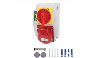 RSE RS KOMBI Baustromverteiler CEE Kraftstrom Wandverteiler Strom Verteiler, 14. RS-KOMBI 16A 5P, 0-1 SCHALTER 16A-Z