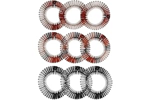 JANEROWEE 9 Pièces Extensible cheveux peigne,Extensible Peigne Extensible Full Circle Peigne,Plastique Full Circle Extensible Dents Peigne, pour Femmes Filles