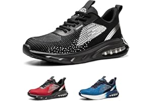 TQGOLD Scarpe Antinfortunistiche Scarpe da Ginnastica Unisex Leggere Antiperforazione Punta in Acciaio Comode Scarpe Sicurezza