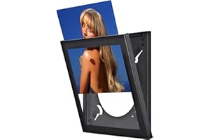 SHOW AND LISTEN Show & Listen for Vinyl Records – Wall-Mount Flip Frame for 12" LPs – Lightweight Black Frame Acrylic Window – Fits Double & Triple LPs – Quick-Access Hinge – Easy to Install