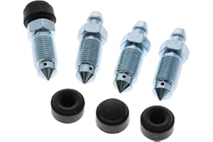 UK-MOTORS 4xBremssattel Entlüfterschraube Entlüftungsventil M10x1x36 SW11 mit schwarzen Kappen