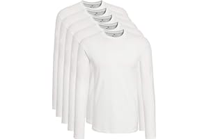 Lower East Basic Rundhals Langarm-Shirts für Herren 3er I 5er Pack aus 100% Baumwolle I Herren Longsleeve in vielen Farben