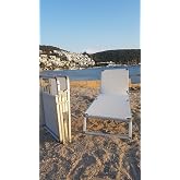 Seb Concept Folding Lounger Aluminum Ferrari Mesh Ripstop Fabric Earth color