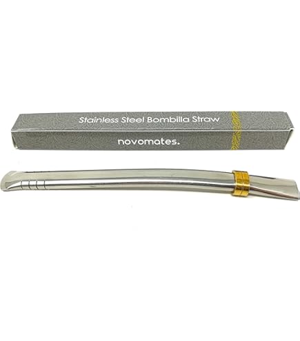 LondonWeek® Lot de 4 filtres réutilisables en acier inoxydable pour bombilla Yerba Mate Saquinho para Bomba Chimarrão Mate