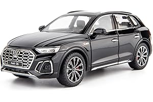 TGRCM-CZ 1:24 Maßstab Audi Q5 SUV Modellauto, Zinklegierung, Rückzieh-Spielzeugauto mit Sound und Licht, für Kinder, Jungen, Mädchen, Geschenk (schwarz)